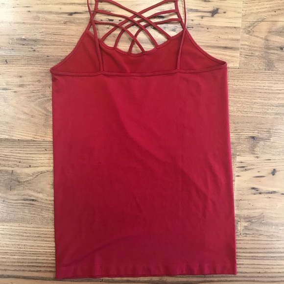 Bright Red tank top. Plus size - Picture 5 of 8